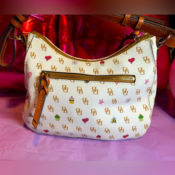 Dooney & Bourke Gretta Novelty Kiley Hobo Bag ❤️ 🧁🐝 ⭐️ DB Logo Shoulder Bag RARE - Picture 5 of 14